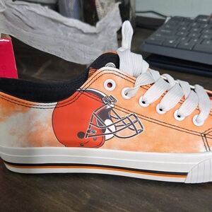 Youth Orange and White Sports Sneakers